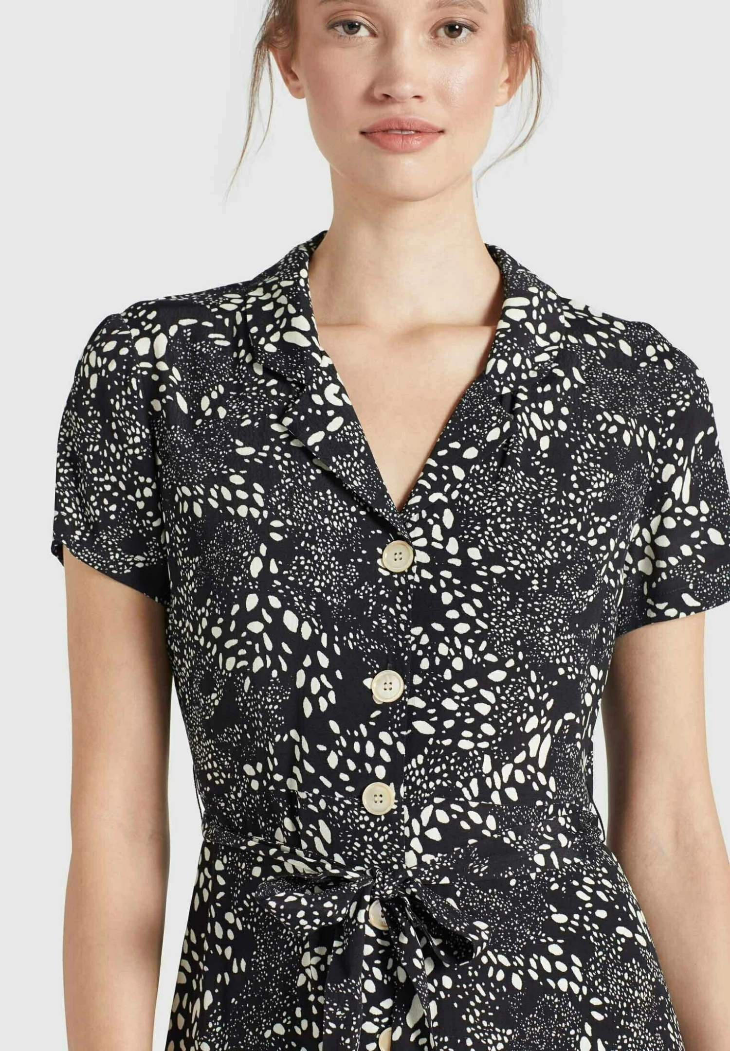 Khujo Goya - Blousejurk - Schwarz Weiß Gemustert 9 Khujo Goya - Blousejurk - Schwarz Weiß Gemustert - Afbeelding 7