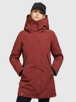 Khujo Winterjassen Winterjas Viona 3 Dames Roestrood -Khujo Winkel 0b610d3ed0c68b1110a7cf0689d7e598