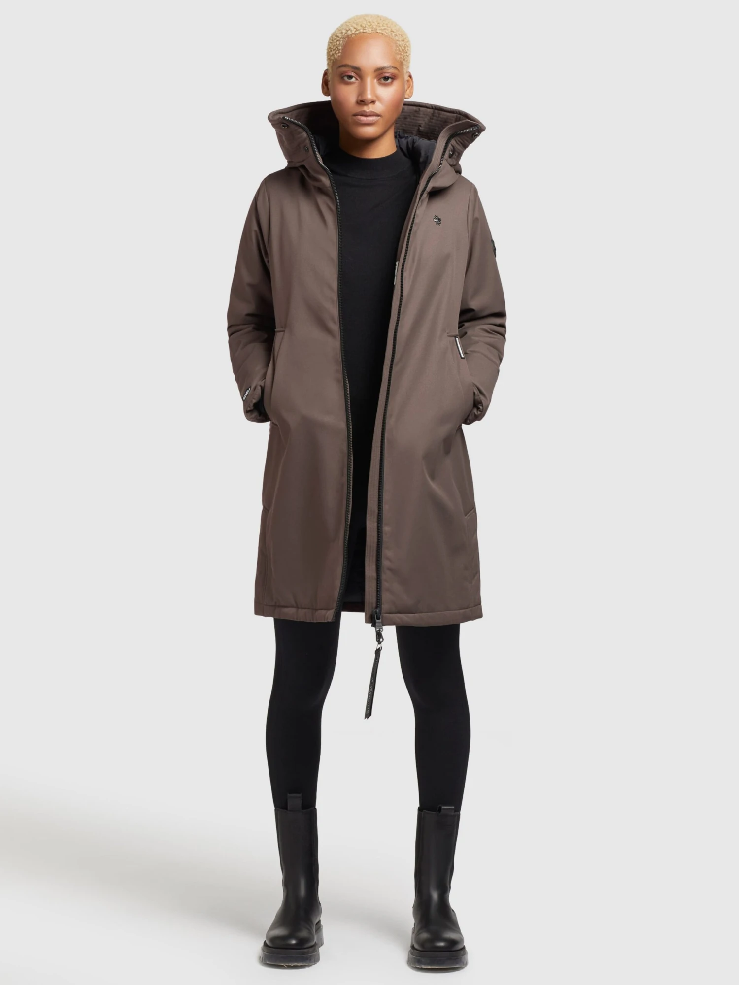 Khujo Tussenmantels Tussenmantel Lisad Dames Mokka 5 Khujo Tussenmantels Tussenmantel Lisad Dames Mokka - Afbeelding 3