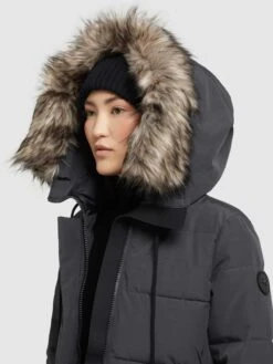 Khujo Wintermantels Wintermantel LOLL Dames Antraciet -Khujo Winkel 1437b11993a88699fe760d10bbd6b99a
