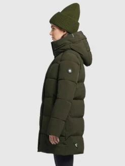 Khujo Korte Mantels Wintermantel Wente Dames Kaki -Khujo Winkel 146de751db3ba2f5b6d87c8275b21456