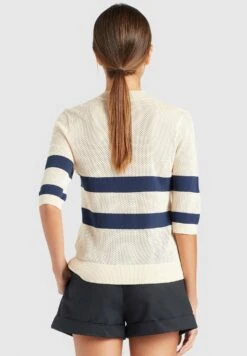 Khujo Chumane - T-Shirt Print - Sand/Dark Blue -Khujo Winkel 1701fbdfe91242a1859ec9cc53c13ca6