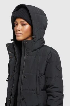 Khujo Wintermantels Wintermantel Kleo Dames Zwart -Khujo Winkel 1b313ef43bc2d976dcc34150f489446c