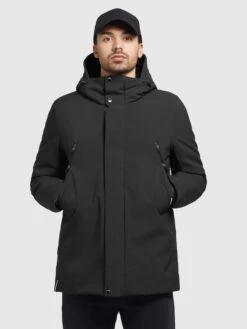 Khujo Winterjassen Winterjas Toto Heren Zwart -Khujo Winkel 1b5fa7b832ec1746a4ed02ff6eae5f72