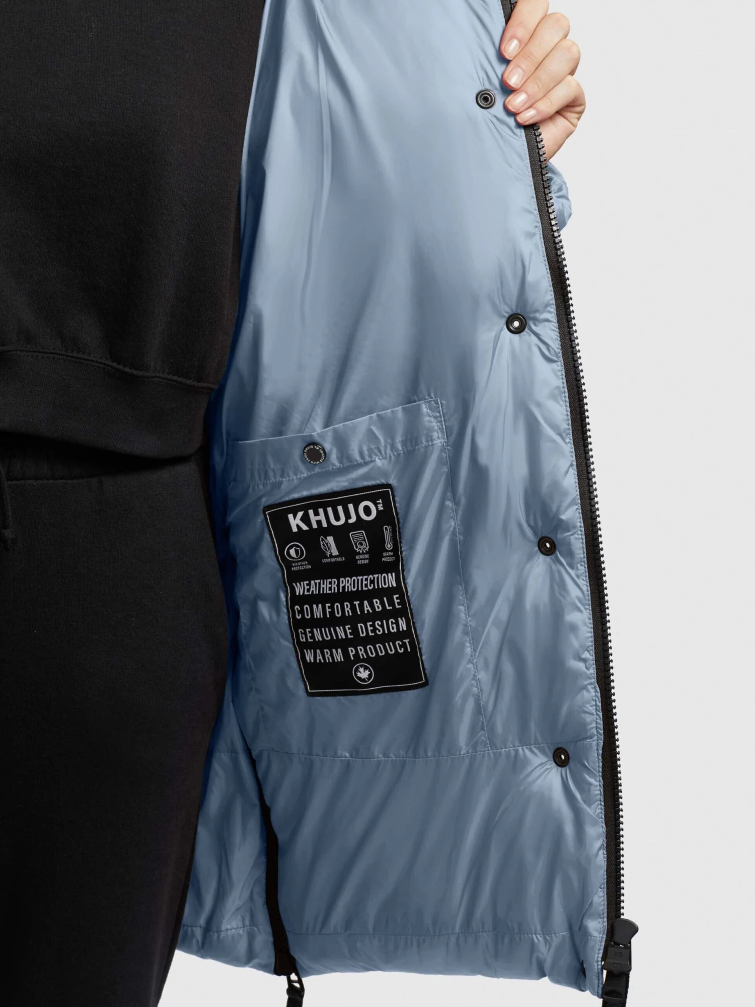 Khujo Winterjassen Winterjas Franee Dames Lichtblauw 10 Khujo Winterjassen Winterjas Franee Dames Lichtblauw - Afbeelding 8