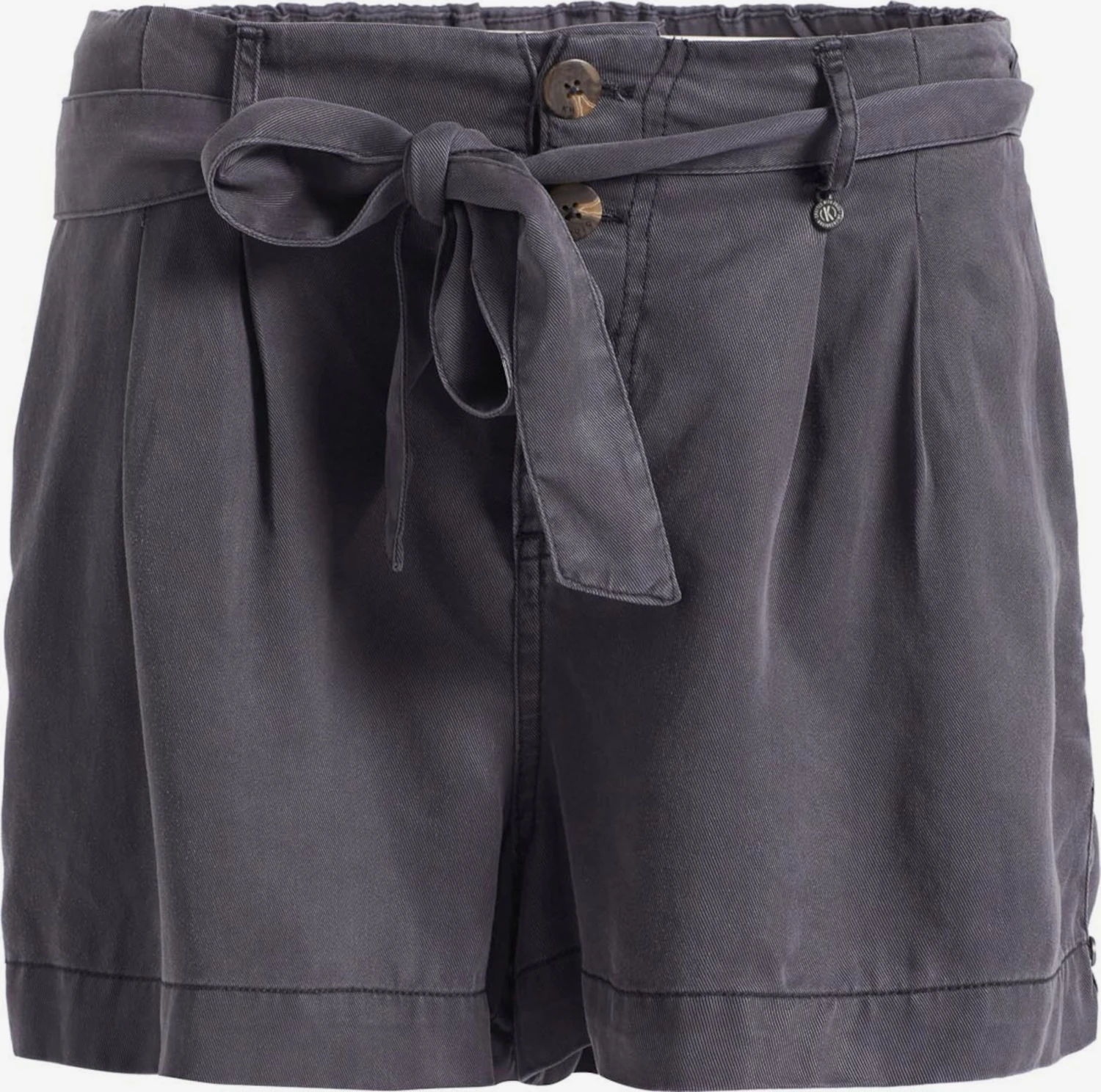 Khujo Shorts Regular Bandplooibroek Indira Dames Grijs 3 Khujo Shorts Regular Bandplooibroek Indira Dames Grijs