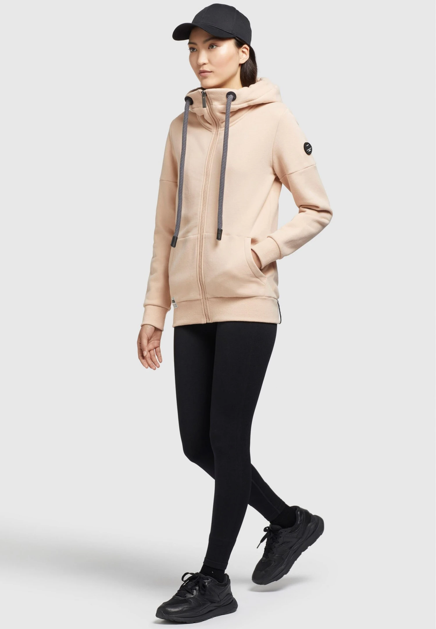 Khujo Salomea - Sweater Met Rits - Aprikot 4 Khujo Salomea - Sweater Met Rits - Aprikot - Afbeelding 2