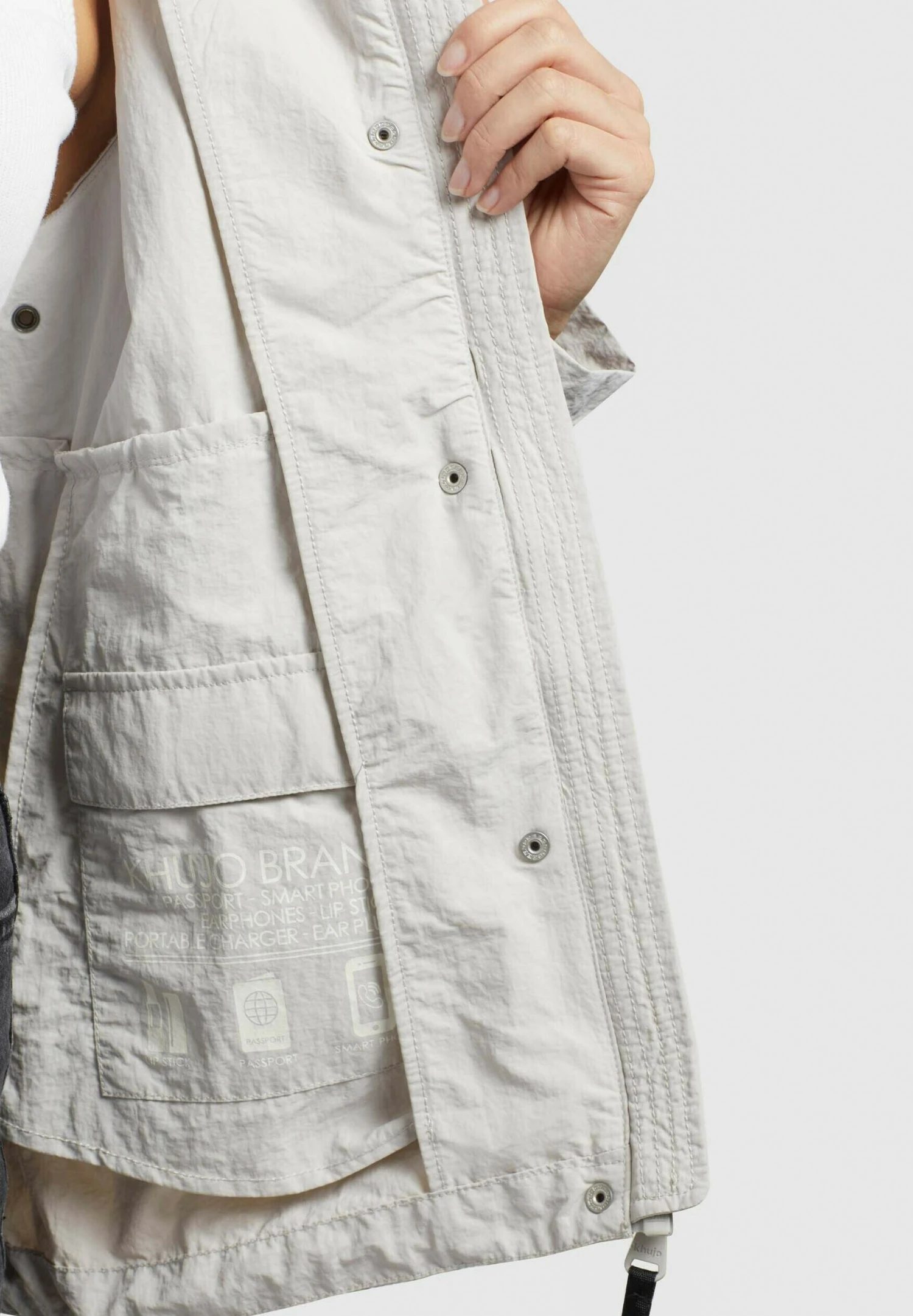 Khujo Zahira3 - Lichte Jas - Hellgrau 8 Khujo Zahira3 - Lichte Jas - Hellgrau - Afbeelding 6