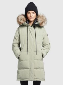 Khujo Wintermantels Wintermantel Cloren Dames Mintgroen -Khujo Winkel 411442ef93387f398514977f018118c4
