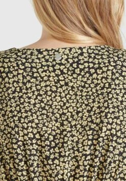 Khujo Borgia - Jumpsuit - Schwarz-Gelb Geblümt -Khujo Winkel 419c911290c4426e916bb1cf7469470c