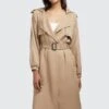 Khujo Garda - Trenchcoat - Beige 1 Khujo Garda - Trenchcoat - Beige -Khujo Winkel 44b6db98ba3840949870969b8b3a7e64
