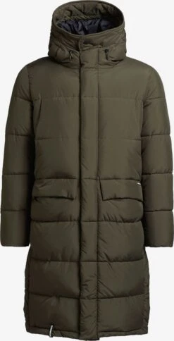 Khujo Wintermantels Winterjas Pato Heren Olijfgroen