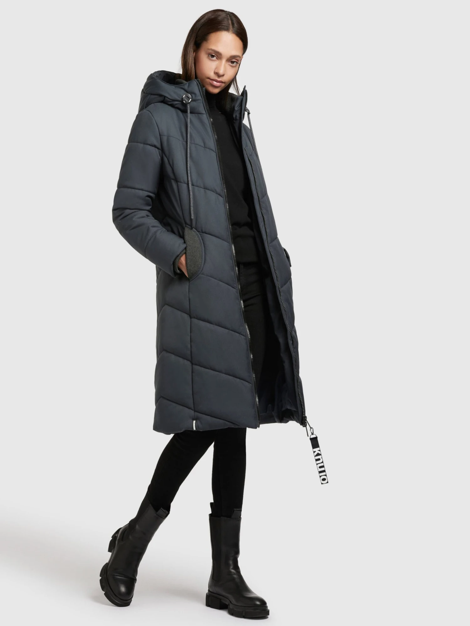 Khujo Wintermantels Wintermantel Aribay Dames Nachtblauw 8 Khujo Wintermantels Wintermantel Aribay Dames Nachtblauw - Afbeelding 6