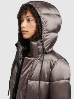 Khujo Wintermantels Wintermantel Julina Dames Taupe -Khujo Winkel 50fa37dd08015491545046b23821dad7