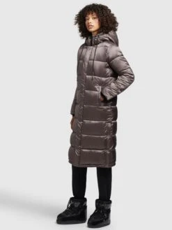 Khujo Wintermantels Wintermantel Julina Dames Taupe -Khujo Winkel 51b60a20849b2a2cf2e61edb332f7008