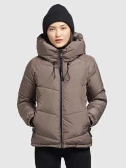 Khujo Winterjassen Winterjas Esila Dames Mokka -Khujo Winkel 5b83c218be28d873a0dd95509516785e