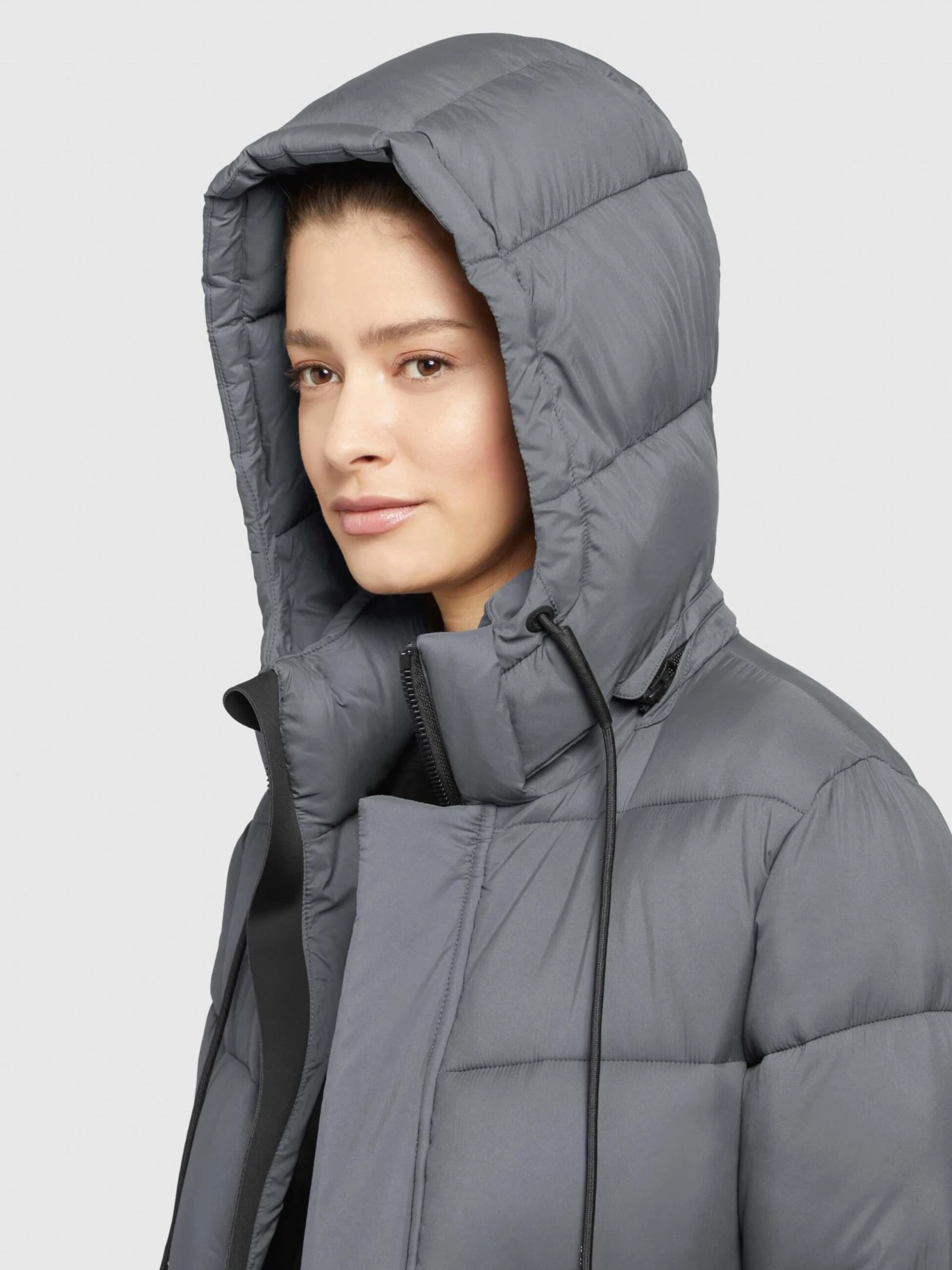 Khujo Wintermantels Wintermantel Julina Dames Donkergrijs 9 Khujo Wintermantels Wintermantel Julina Dames Donkergrijs - Afbeelding 7