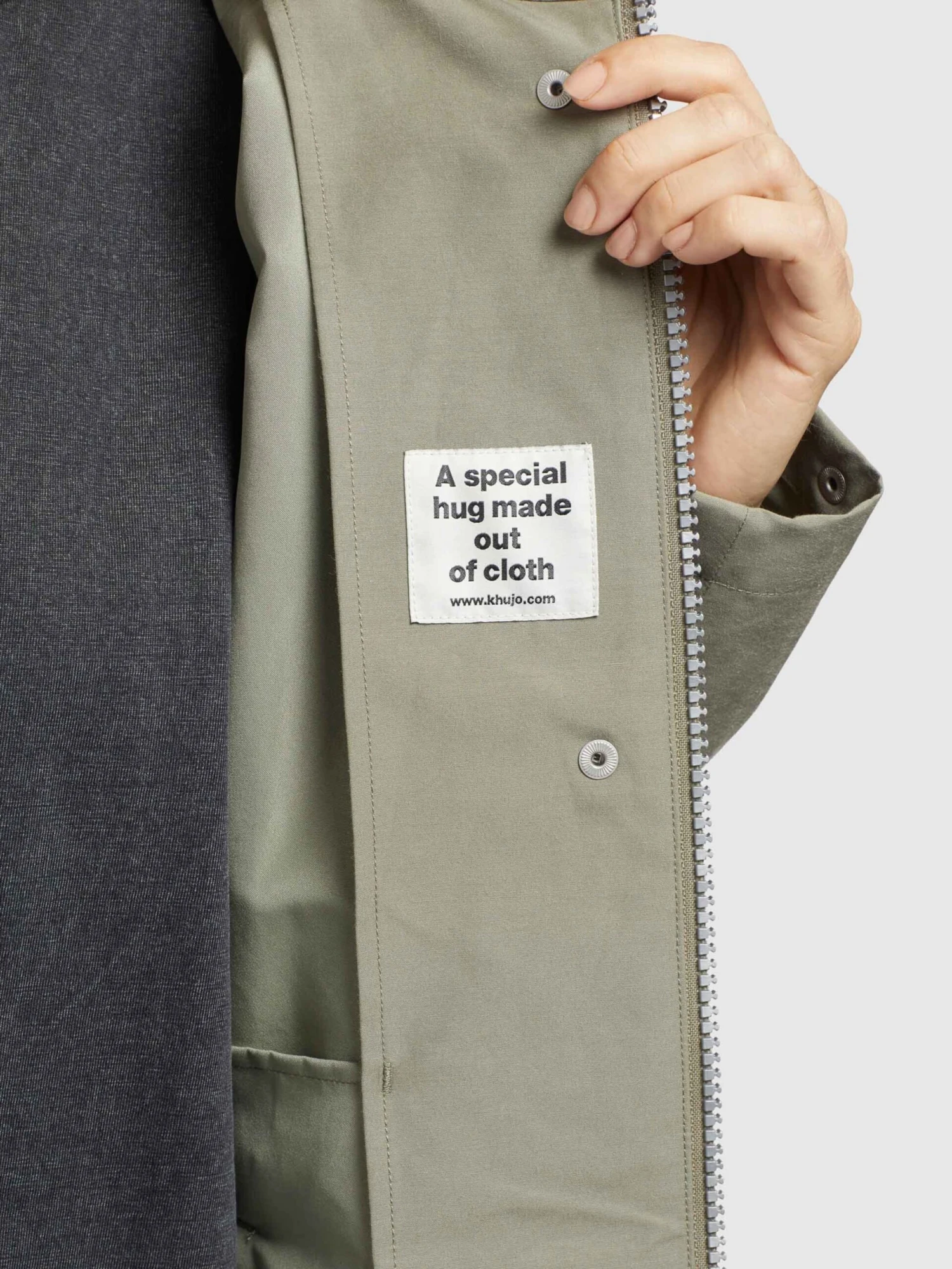 Khujo Tussenmantels Tussenmantel Artisa Dames Grijs / Groen 9 Khujo Tussenmantels Tussenmantel Artisa Dames Grijs / Groen - Afbeelding 7