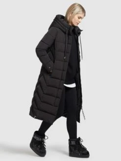 Khujo Wintermantels Wintermantel Gamber Dames Zwart -Khujo Winkel 65c754e494973f472fe1ed815f227955