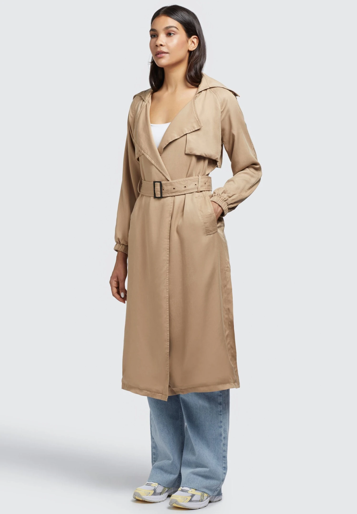 Khujo Garda - Trenchcoat - Beige 4 Khujo Garda - Trenchcoat - Beige - Afbeelding 2