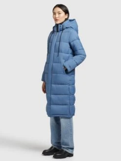 Khujo Wintermantels Wintermantel Julina Dames Blauw -Khujo Winkel 6b8695b924672ba0079afa7e1da01f63