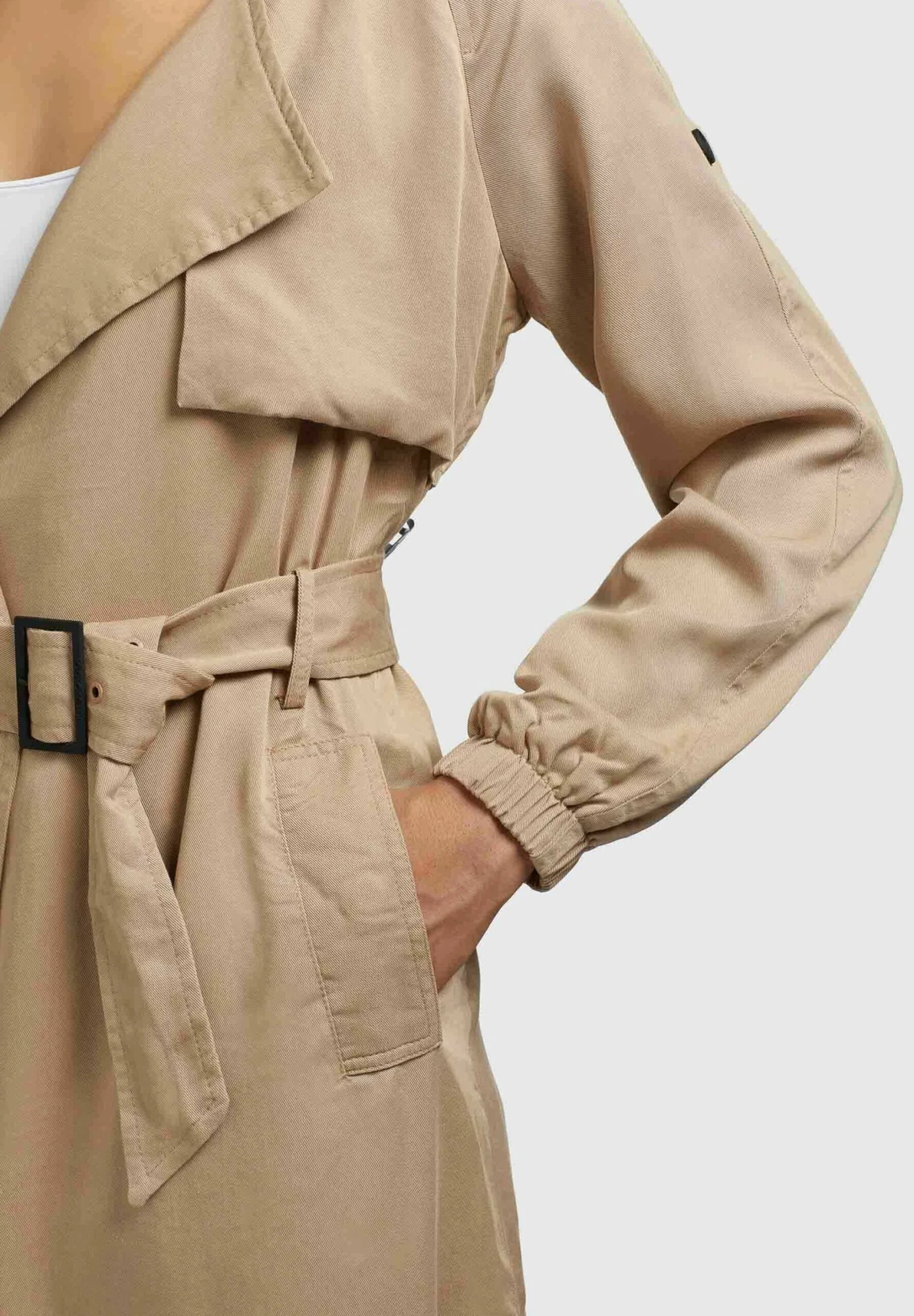 Khujo Garda - Trenchcoat - Beige 8 Khujo Garda - Trenchcoat - Beige - Afbeelding 6