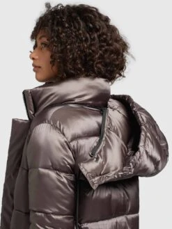 Khujo Wintermantels Wintermantel Julina Dames Taupe -Khujo Winkel 75a16c369d76192815fea59c09ed5fb9