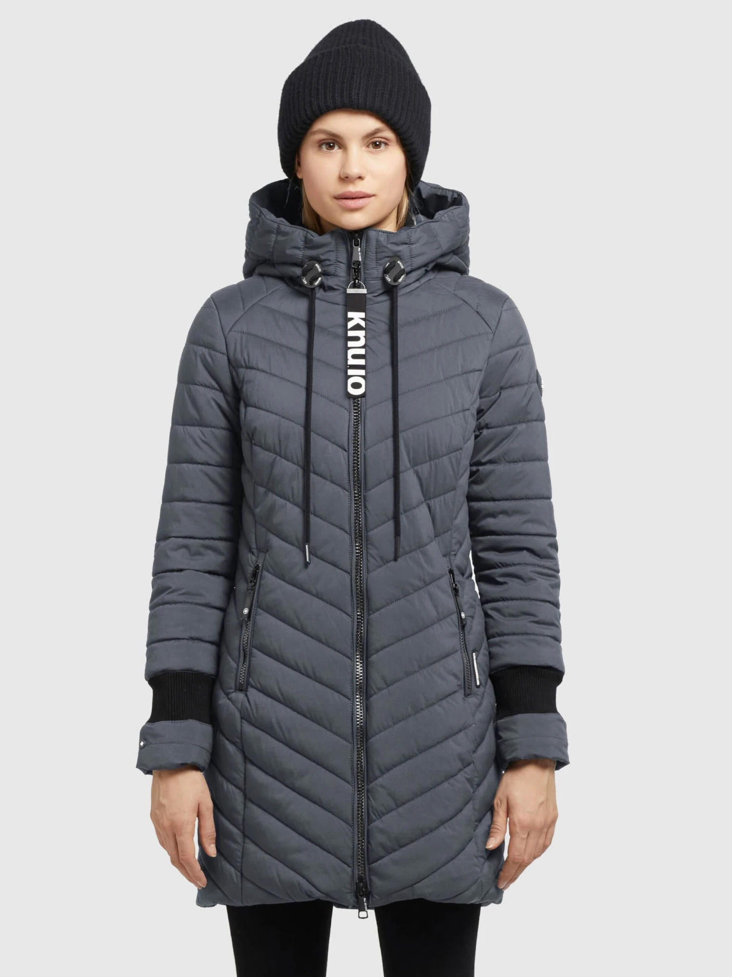 Khujo Wintermantels Wintermantel Nita Dames Antraciet 4 Khujo Wintermantels Wintermantel Nita Dames Antraciet - Afbeelding 2