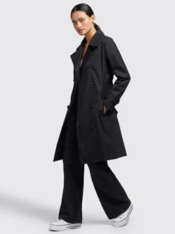 Khujo Trenchcoats Tussenmantel Sarina Dames Zwart -Khujo Winkel 77807bdd7b6ce7b6b4116f3ed37da47b