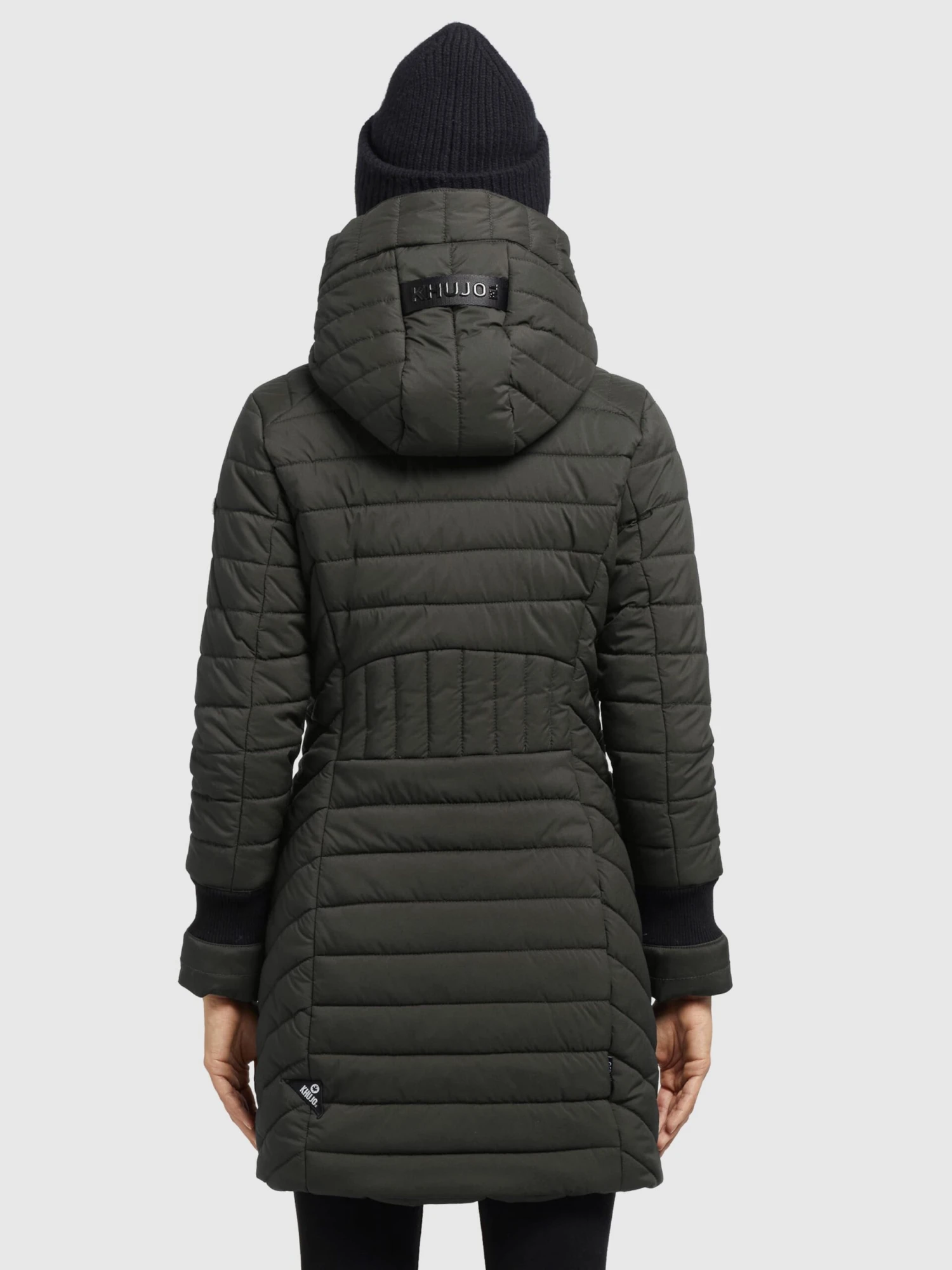 Khujo Wintermantels Wintermantel Nita Dames Kaki 6 Khujo Wintermantels Wintermantel Nita Dames Kaki - Afbeelding 4