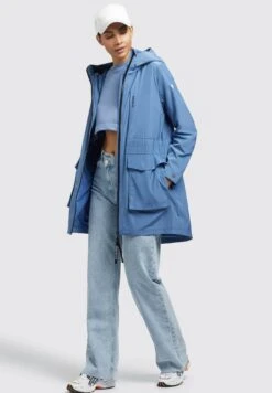 Khujo Mantel Ging - Halflange Jas - Blau -Khujo Winkel 821fba3294d842b49de921c484e92ff7