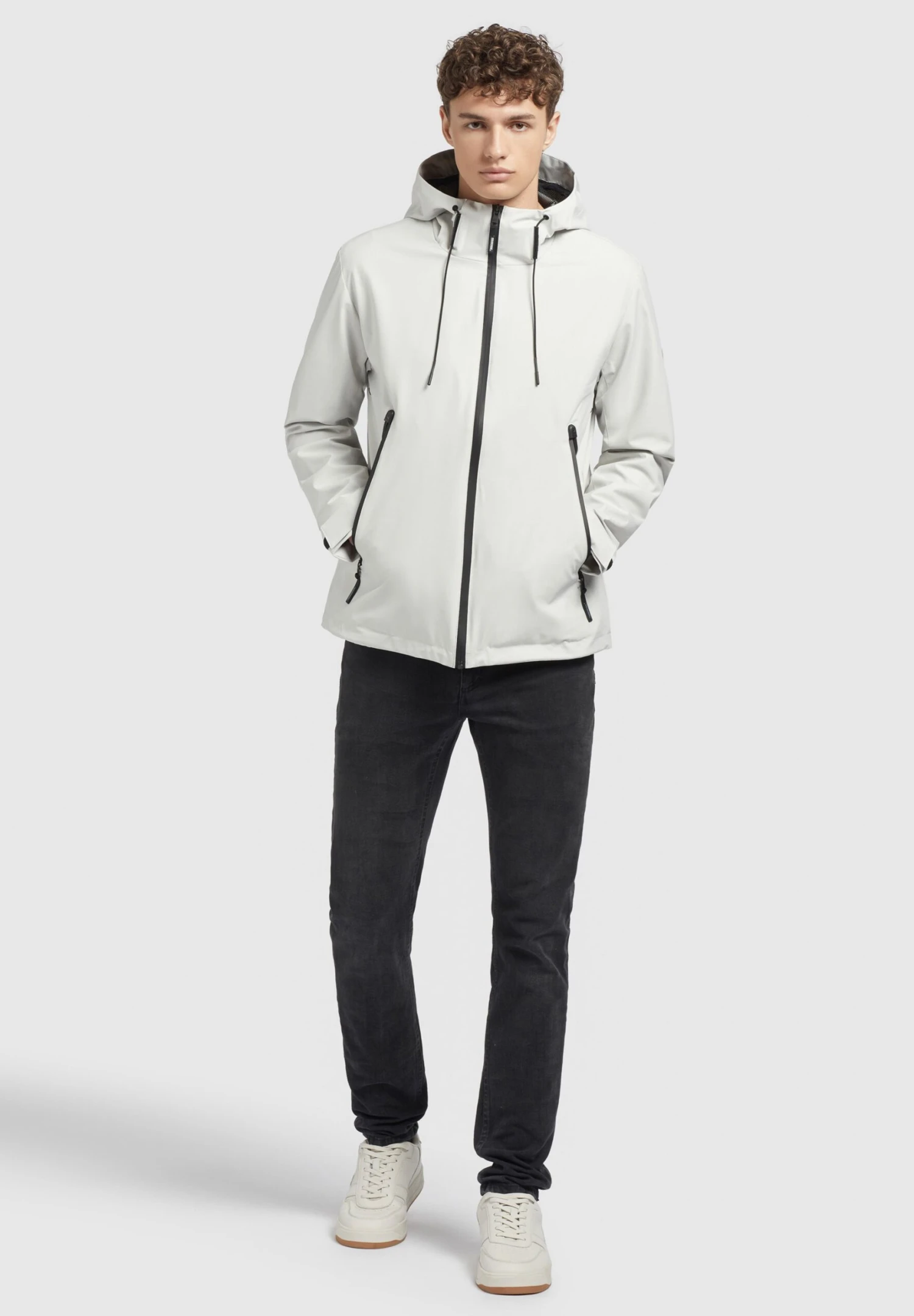 Khujo Neal - Outdoorjas - Hellgrau 4 Khujo Neal - Outdoorjas - Hellgrau - Afbeelding 2