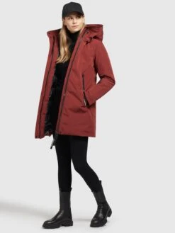 Khujo Winterjassen Winterjas Viona 3 Dames Roestrood -Khujo Winkel 8831c16c32f5c16c1f5f482608546e47