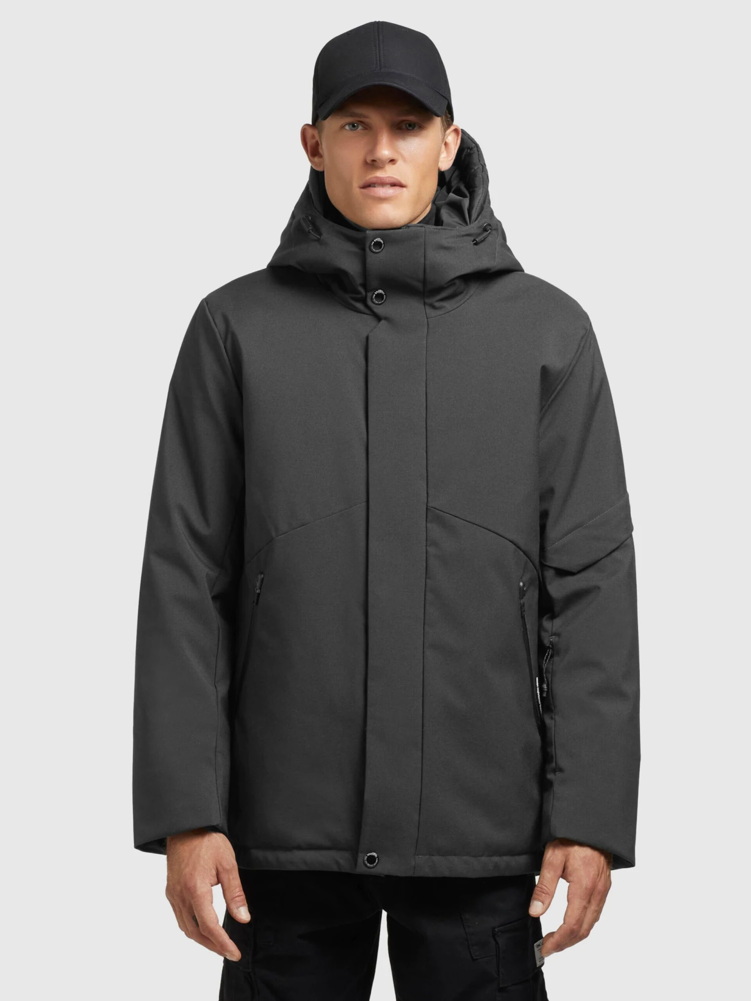 Khujo Winterjassen Winterjas Borrow Heren Donkergrijs 4 Khujo Winterjassen Winterjas Borrow Heren Donkergrijs - Afbeelding 2