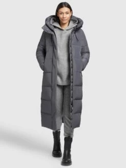 Khujo Wintermantels Wintermantel Soulani Dames Stone Grey -Khujo Winkel 93162f3bc5b3d598eb27ac9d2f2140b4