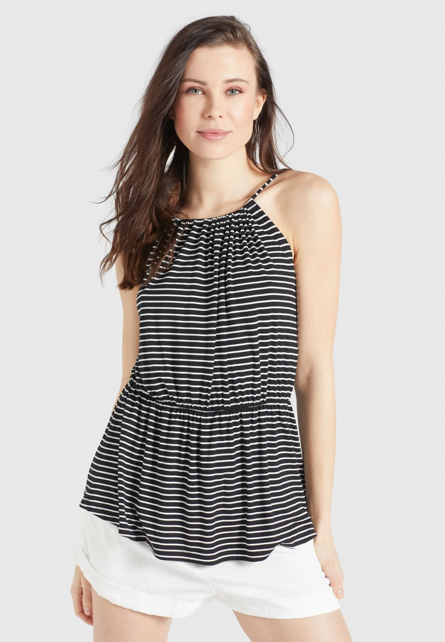 Khujo Valda - Top - Schwarz-Weiß Gestreift 10 Khujo Valda - Top - Schwarz-Weiß Gestreift - Afbeelding 9