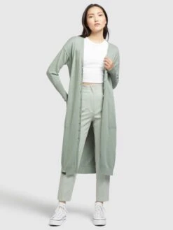 Khujo Vesten Gebreid Vest Elina Dames Mintgroen -Khujo Winkel 9b01bffb103fe6bbfed5bc2371954850