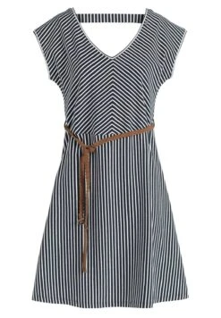 Khujo Leifa - Jurk - Dunkelblau-Weiß Gestreift -Khujo Winkel 9d068a2c6e13419593aa845c5c1b1c09