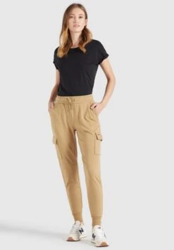Khujo Sweatpants Tapered Cargobroek Staci Dames Beige -Khujo Winkel a5cf6182e600f197d0408842501d7e3c