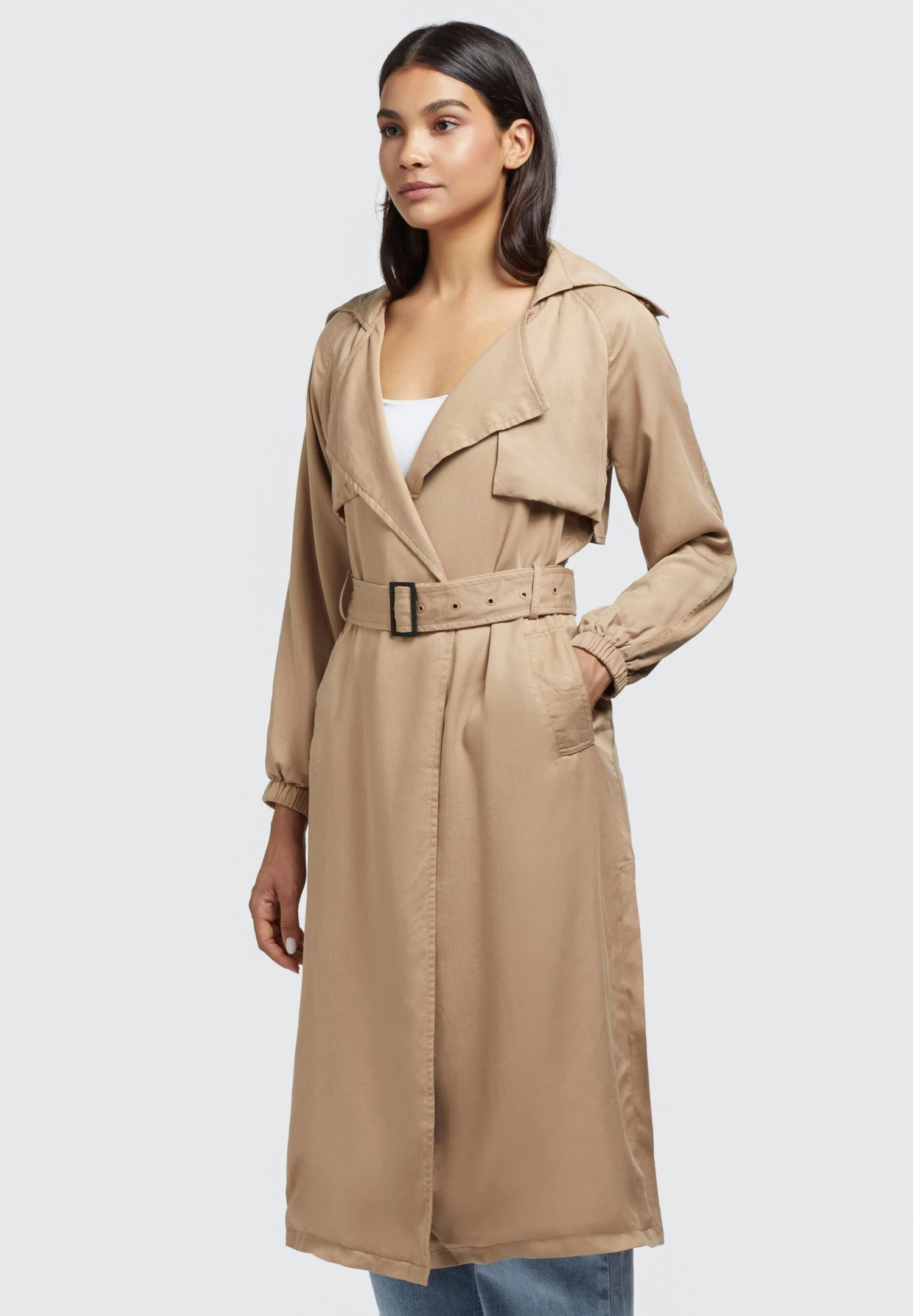 Khujo Garda - Trenchcoat - Beige 7 Khujo Garda - Trenchcoat - Beige - Afbeelding 5