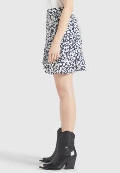 Khujo Undine - A-Lijn Rok - Dunkelblau-Weiß Geblümt -Khujo Winkel a9b11584a1784e7db3233bd0969646eb