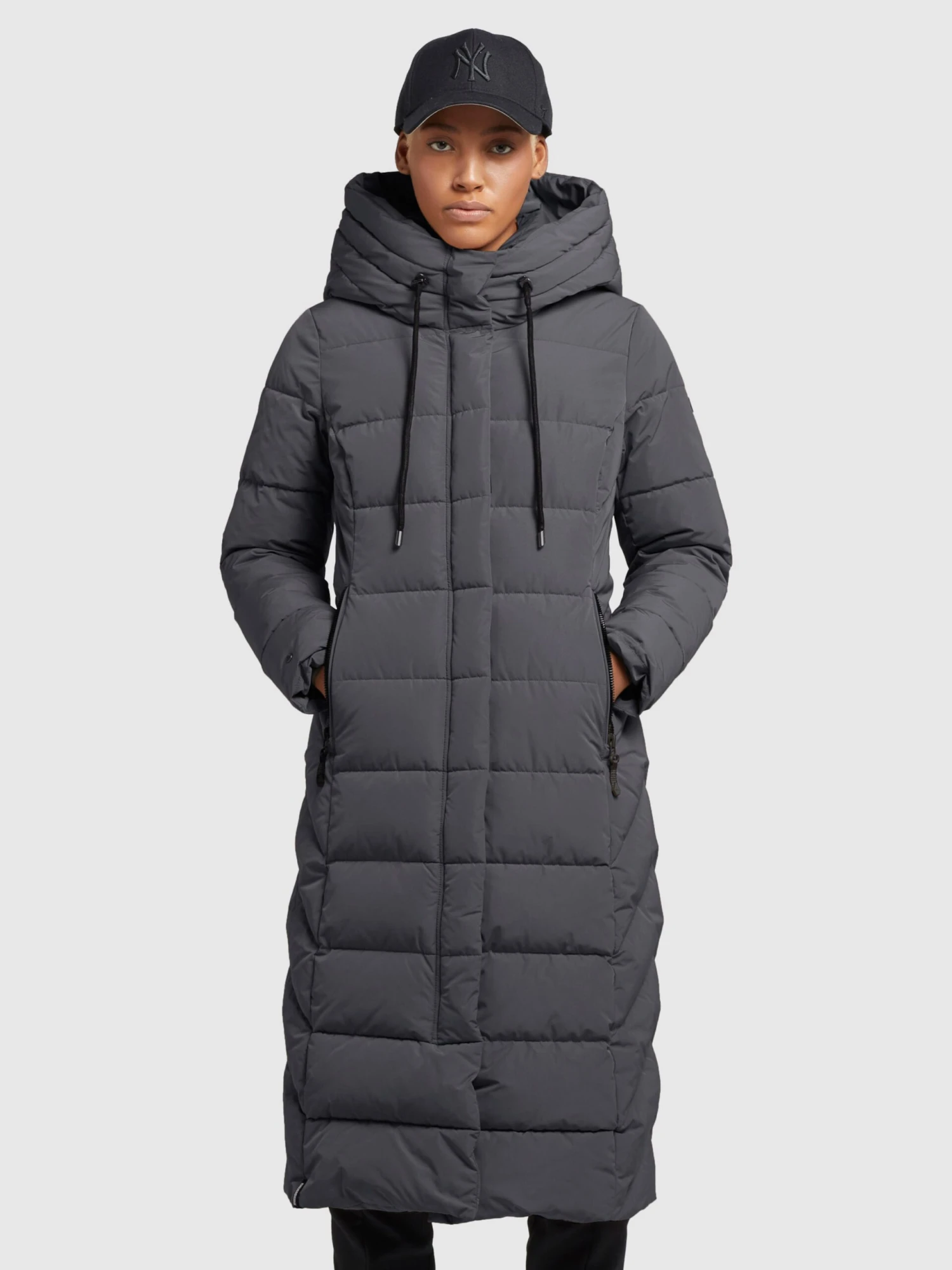 Khujo Wintermantels Wintermantel Gamber Dames Antraciet 4 Khujo Wintermantels Wintermantel Gamber Dames Antraciet - Afbeelding 2