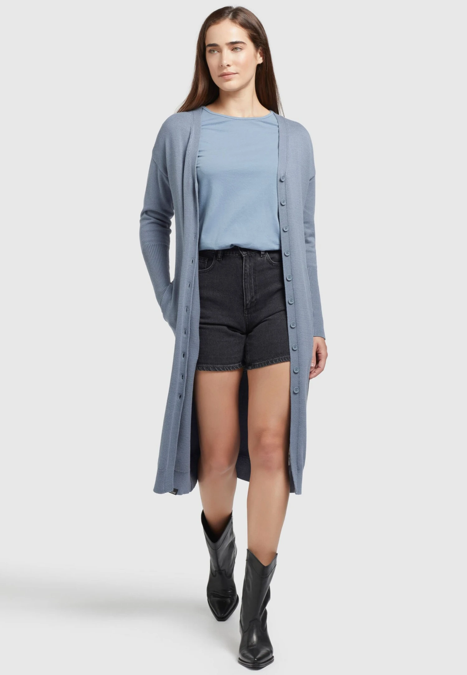 Khujo Elina - Halflange Jas - Blau 4 Khujo Elina - Halflange Jas - Blau - Afbeelding 2