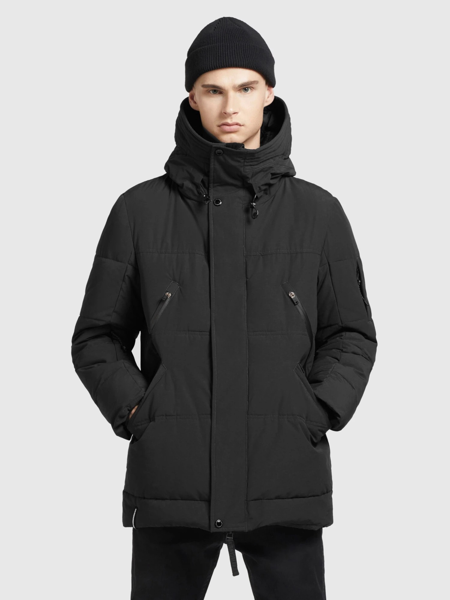 Khujo Winterjassen Winterjas Fank Heren Zwart 4 Khujo Winterjassen Winterjas Fank Heren Zwart - Afbeelding 2