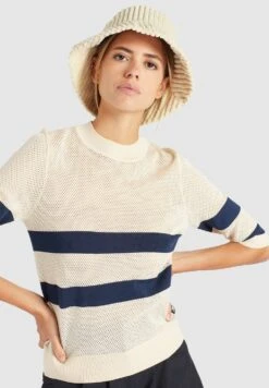 Khujo Chumane - T-Shirt Print - Sand/Dark Blue -Khujo Winkel c0690b5fd1034e57bb843c30652a755c