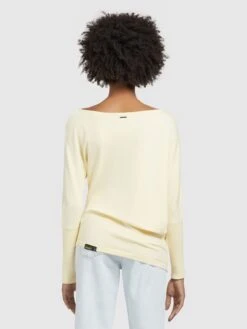 Khujo Fijngebreide Truien Trui Shea Dames Lichtgeel -Khujo Winkel c75cbe0ab6ec533fb60a0fec072dd4b1