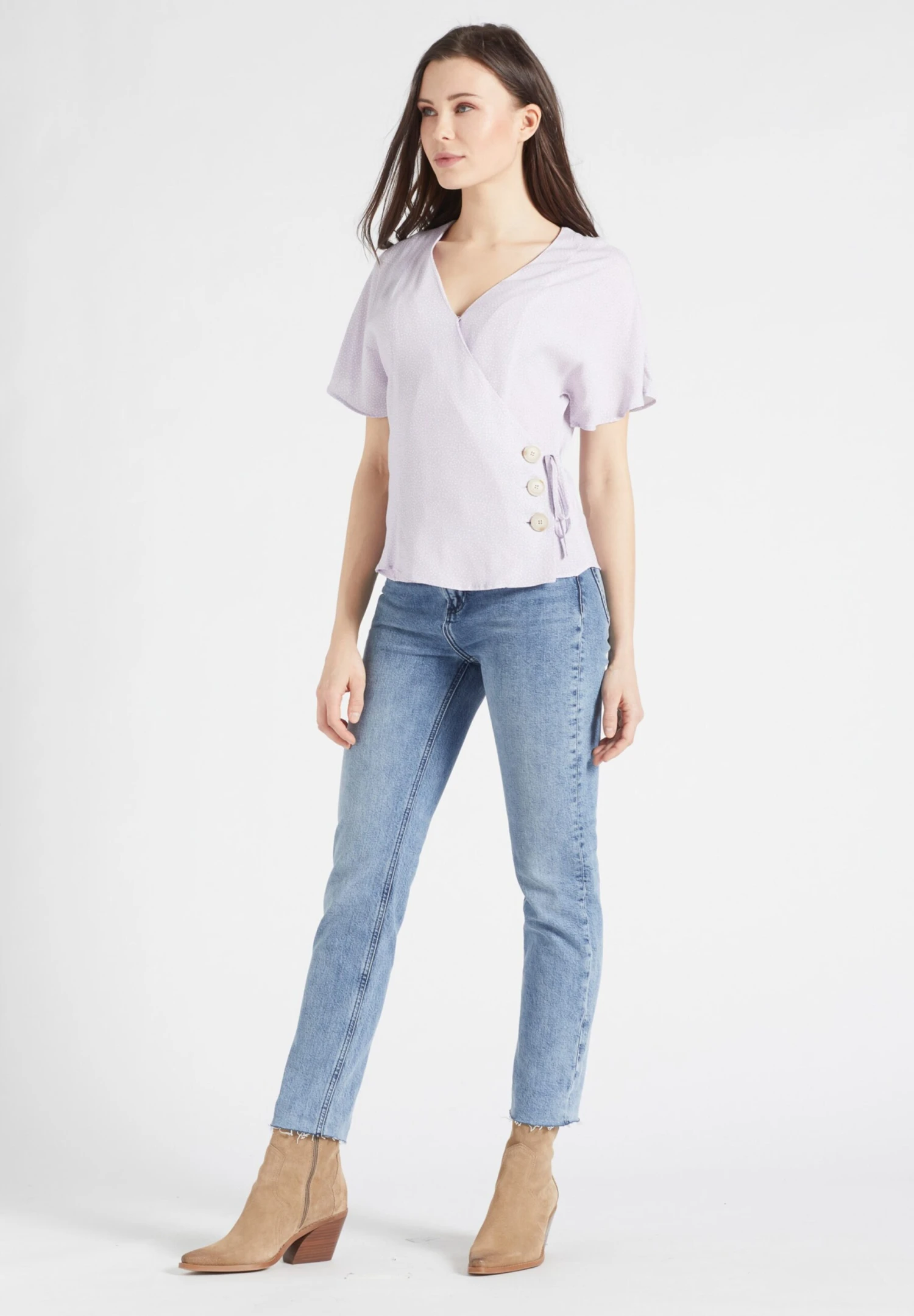 Khujo Blouses Met Korte Mouw Blouse Giovanna Dames Sering 5 Khujo Blouses Met Korte Mouw Blouse Giovanna Dames Sering - Afbeelding 3