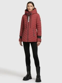 Khujo Winterjassen Winterjas Patt Dames Roestrood -Khujo Winkel d3b2130837be0932afb1c3dd9b8108a2