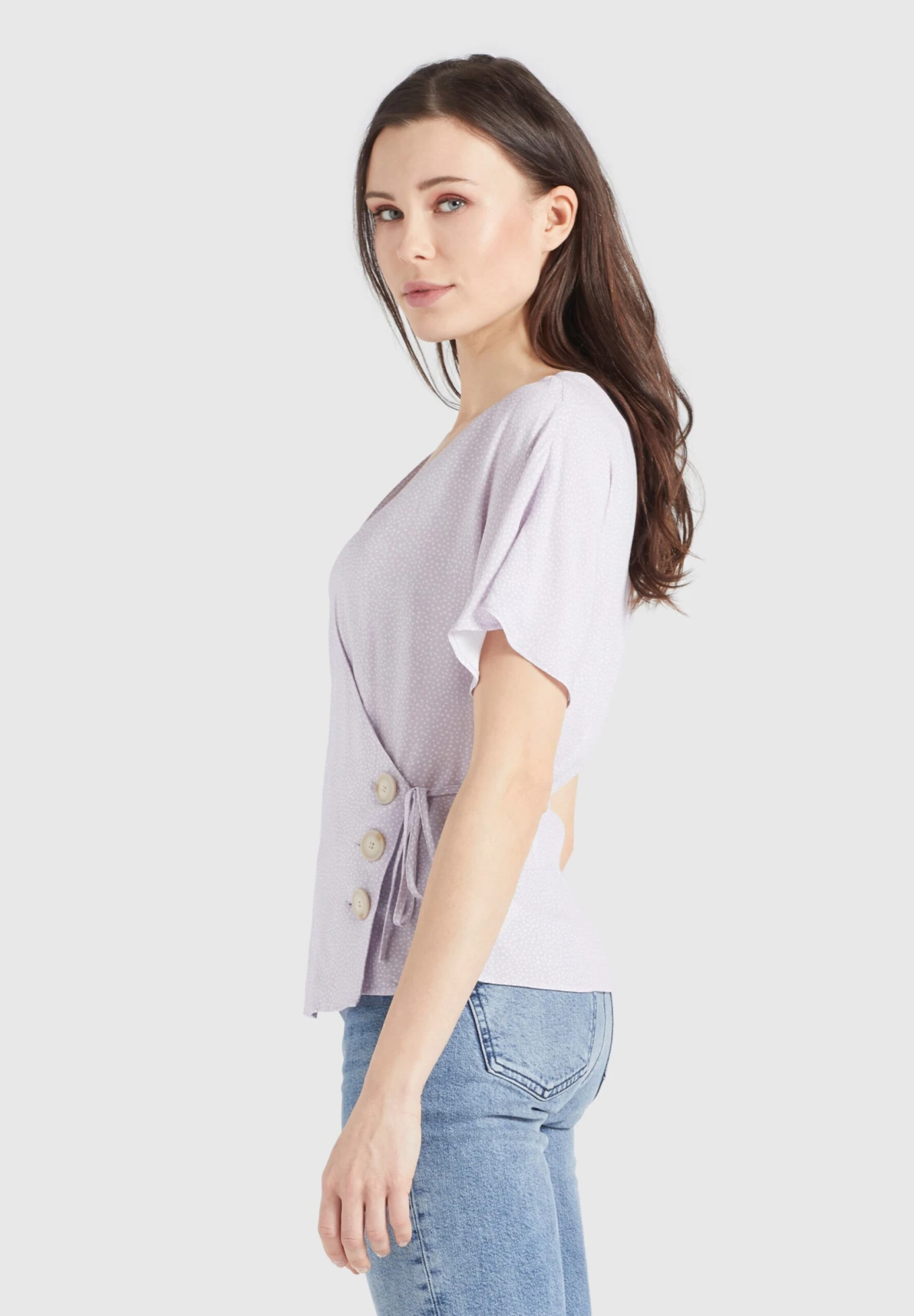 Khujo Blouses Met Korte Mouw Blouse Giovanna Dames Sering 6 Khujo Blouses Met Korte Mouw Blouse Giovanna Dames Sering - Afbeelding 4