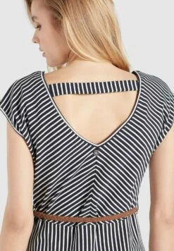 Khujo Leifa - Jurk - Dunkelblau-Weiß Gestreift -Khujo Winkel d9578bcc901d476fbd35311a786ffd2c
